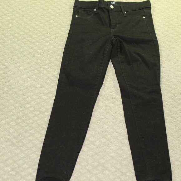 NWOT Gap Denim Size 26 / 2 True Skinny Black Jeans - Picture 1 of 7